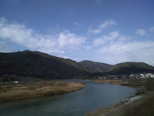 5km桂川と嵐山渡月橋