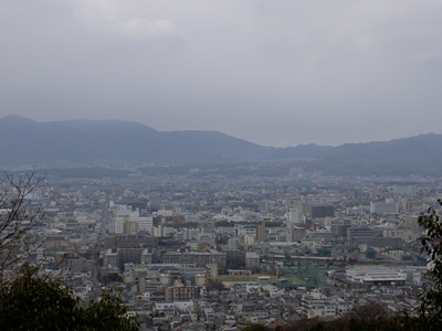 四ツ辻から見た京都市内